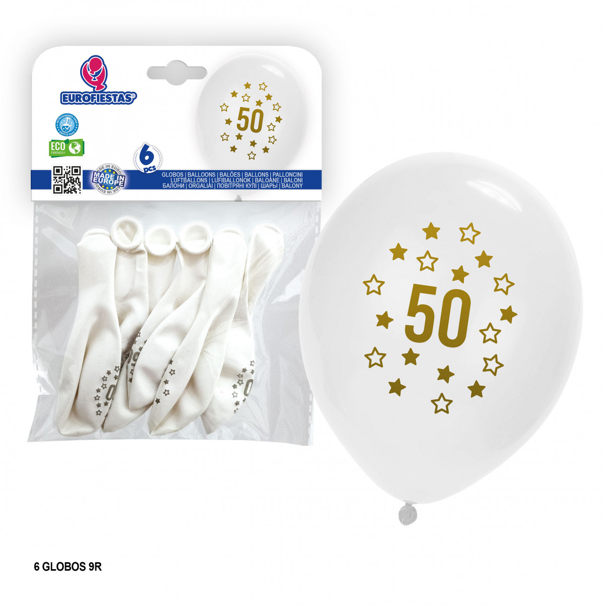 balões de 50 anos brancos