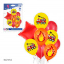 Baloons de bombeiros em pacote de 9 unidades
