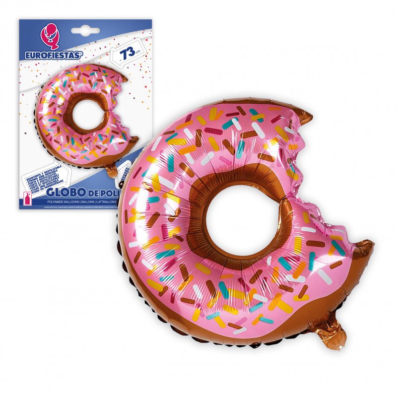 Globo em forma de donut ou rosquinha de poliamida 73 cm. aprox para decorar