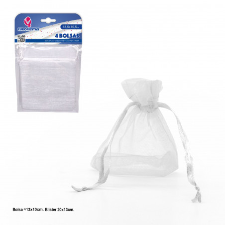 Bolsas de poliéster brancas 4 unidades tamanho 135x105mm