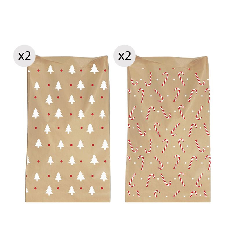 Sobres de papel kraft 4 unidades para Natal 20x30 minimalista