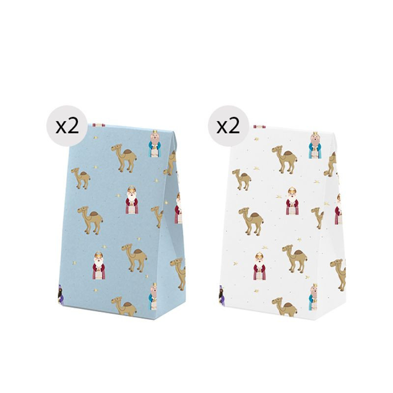 Sacos para o Natal Reis Magos 4 unidades 11.5x14cm