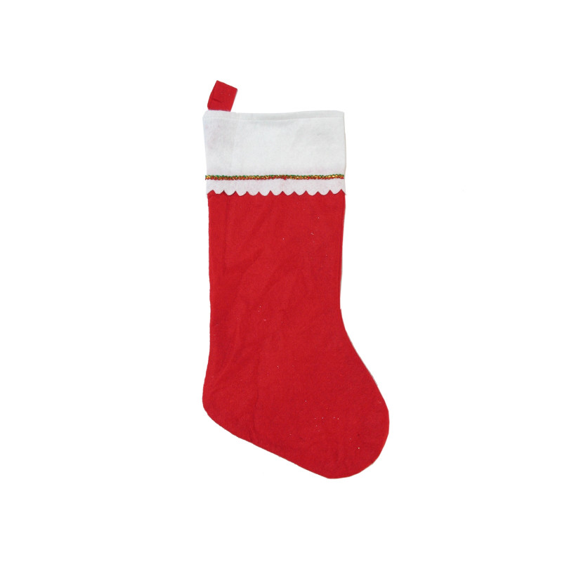 Meia vermelha pendurada decoração Natal para decorar