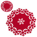 Salvamantel de Natal recortado em feltro vermelho para decoração