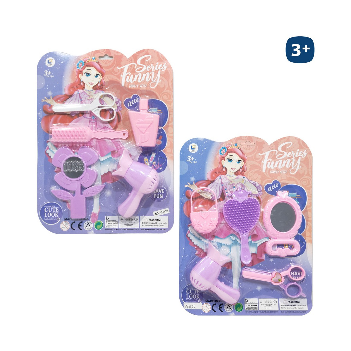 Secador de brinquedo e conjunto de beleza para presentear