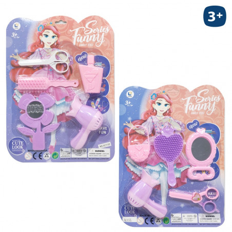 Secador de brinquedo e conjunto de beleza para presentear