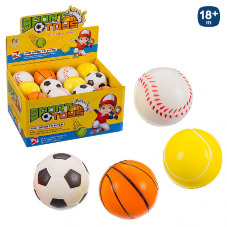 Bola de foam estilo esportes para jogar ou antistress
