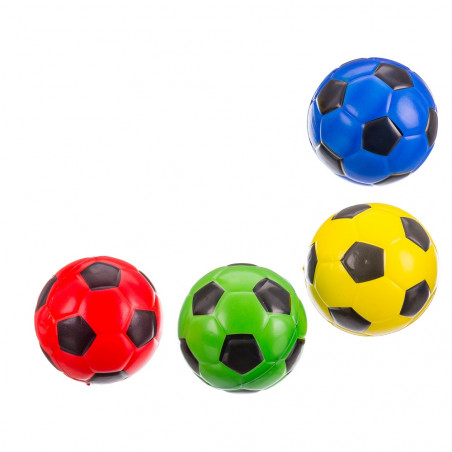 Bola de espuma colorida com desenho de futebol de 10cm. jogar