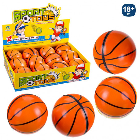 Design realista de basquete com bola de espuma de 10 cm. jogar