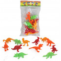Mini dinossauros de brinquedo em embalagem de 12 unidades