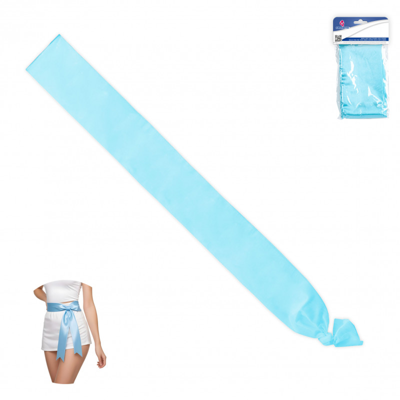 Fita lisa na cor celeste 200x9cm para celebrações