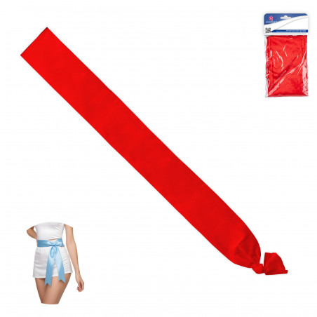 Faixa lisa color vermelha 200x9cm para celebrações