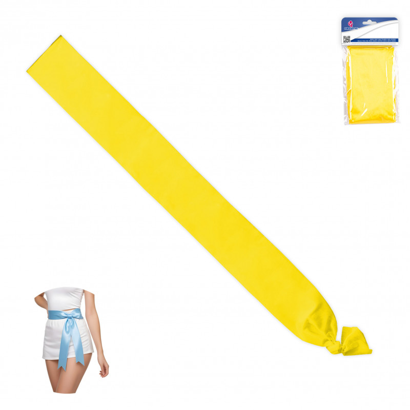 Faixa lisa cor amarela 200x9cm para celebrações