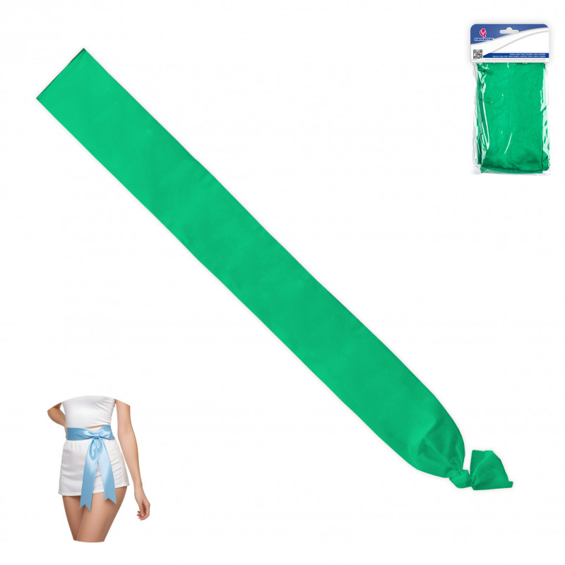 Fita lisa na cor verde 200x9cm para celebrações