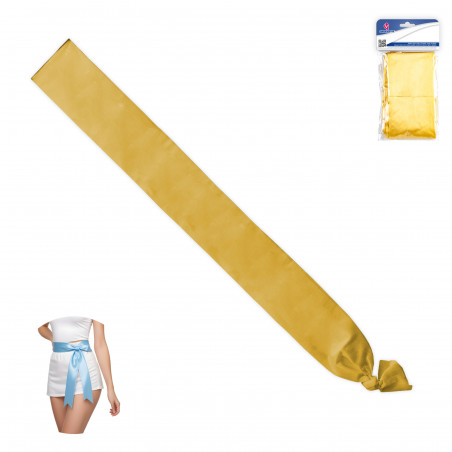 Faixa lisa cor ouro 200x9cm para celebrações