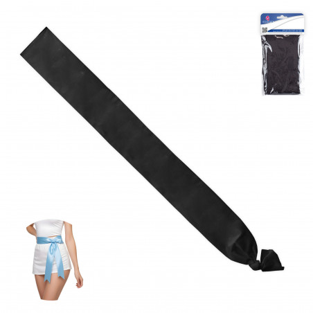 Fita lisa na cor negra 200x9cm para celebrações