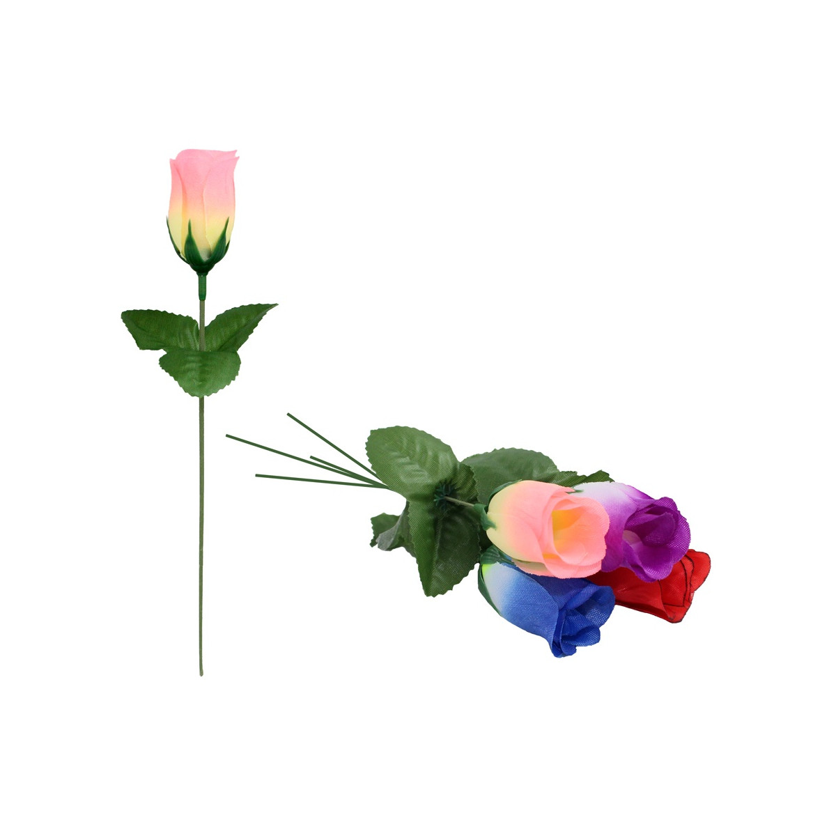 Rosa artificial em diversas cores sortidas