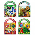 Livro de colorir com adesivos