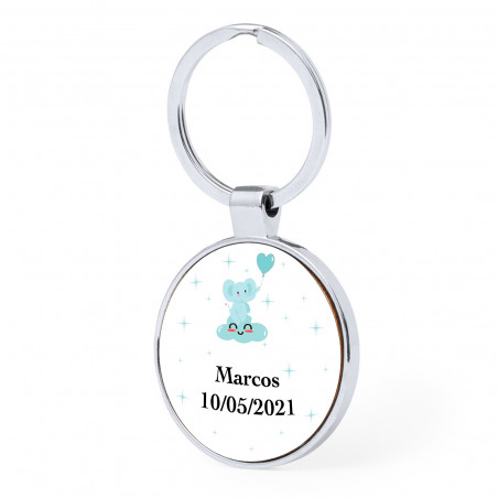 Chaveiro de metal personalizado para detalhes de batizado