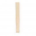 Leque de bambu e cor natural com adesivo de casamento personalizável para detalhes dos convidados