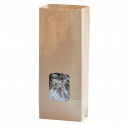 Bolsa de papel kraft com janela transparente