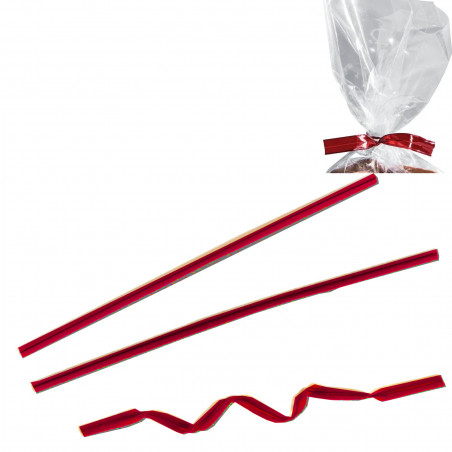 Fecho para sacolas na cor vermelha