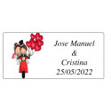 Chaveiro de lanterna de bambu em envelope kraft personalizado para lembrancinhas de casamento