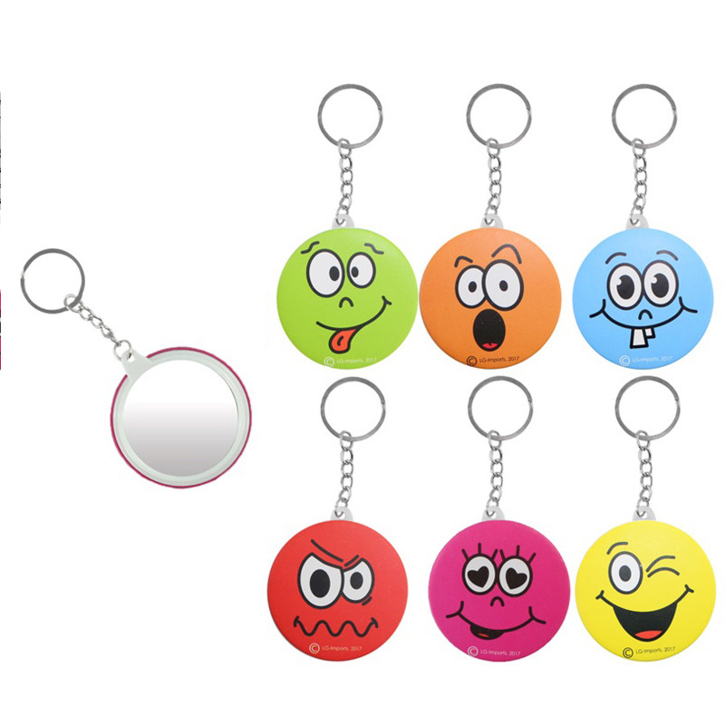 Chaveiro espelho com emoticons