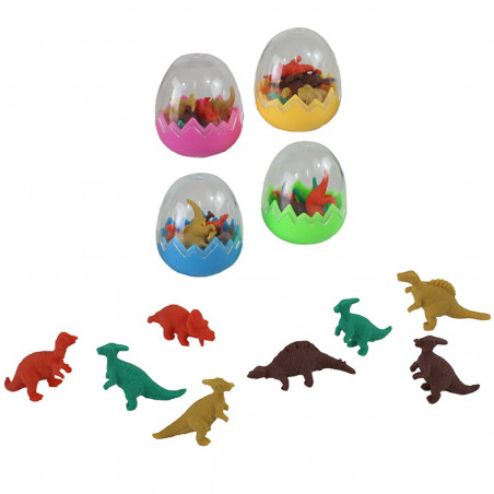 Ovo de dinossauros com borrachas