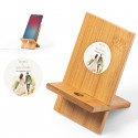 Suporte de celular de bambu personalizado para lembrancinhas de casamento
