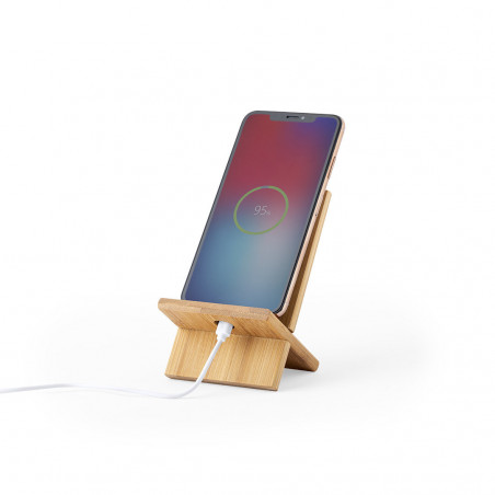 Suporte de celular de bambu personalizado para lembrancinhas de casamento