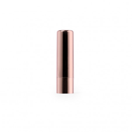 Bálsamo labial rosa metalizado em bolsa de tecido personalizada para lembranças