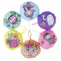 Mini almofada de pelúcia de princesas