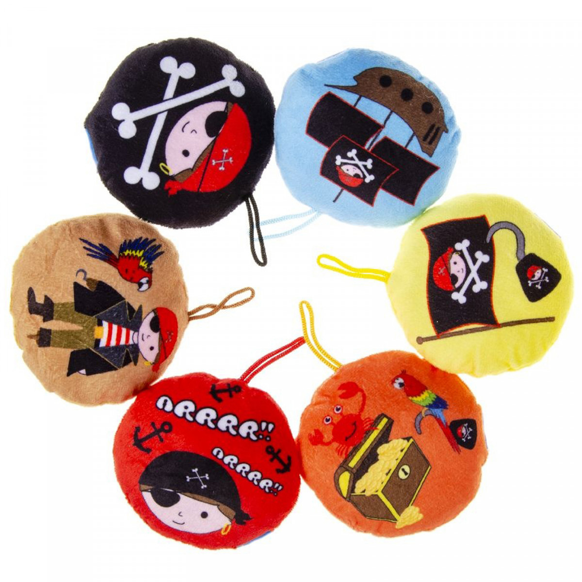 Mini almofada de pelúcia de piratas