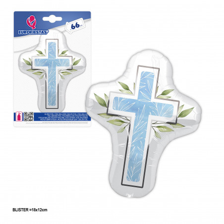 Globo em forma de cruz azul