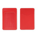 Porta-cartão vermelho personalizado em saco de algodão para lembrancinhas de casamento