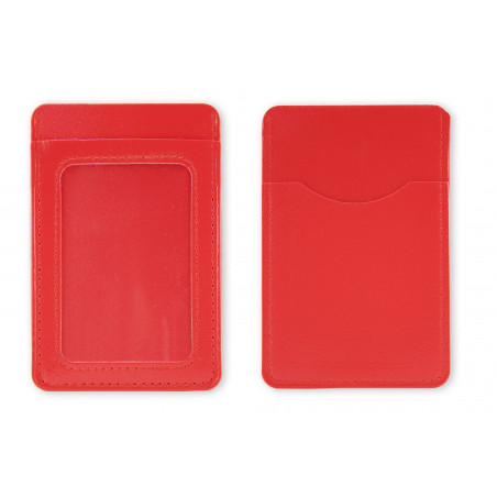Porta-cartão vermelho personalizado em saco de algodão para lembrancinhas de casamento