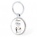 Chaveiro de metal de bambu personalizado para lembrancinhas de casamento