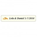 Leque de bambu com alça personalizada para lembrancinhas de casamento