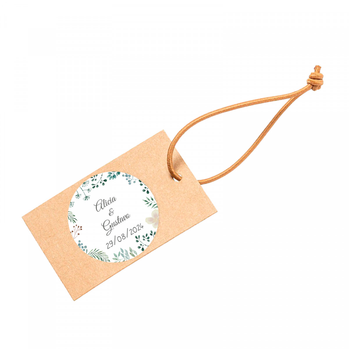 Etiqueta de pendurar floral para