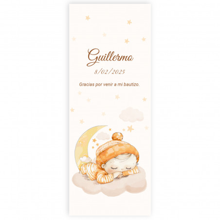 Estojo de bambu personalizado com caneta e lapiseira para lembrancinhas de batizado