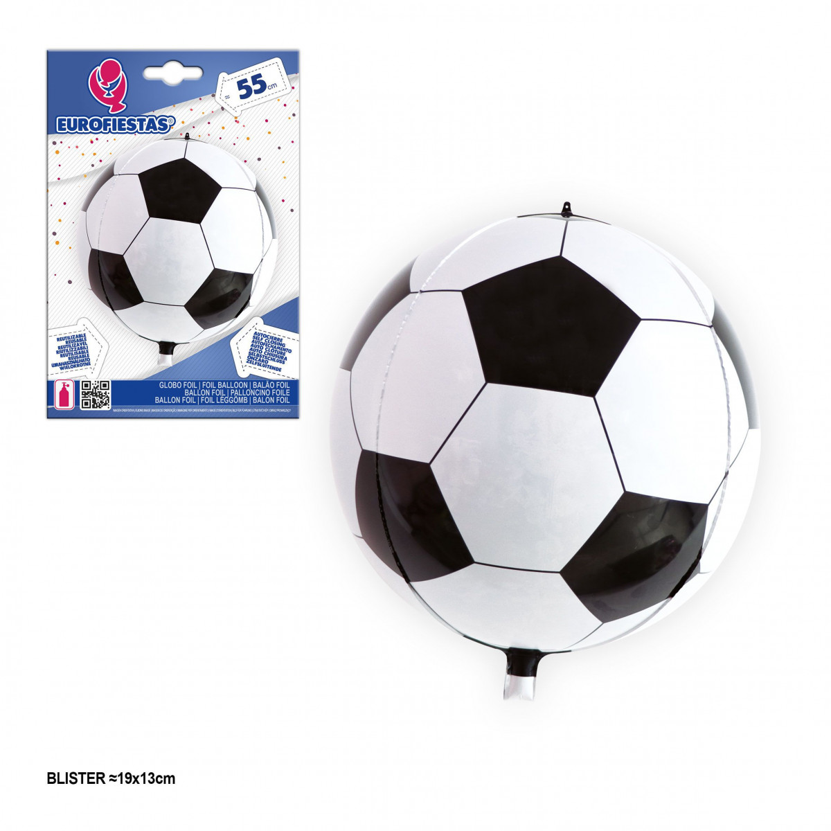 Globo design futebol de 55 cm