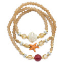Pulseira de pingente de marinheiro em envelope kraft com adesivo inicial para detalhes