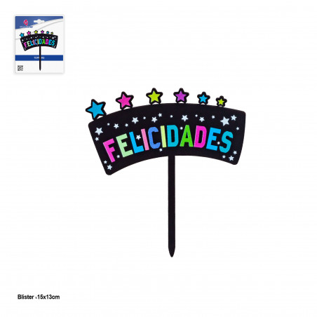 Topper decorativo em forma de cartaz para aniversários