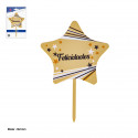 Topper de aniversário em forma de estrela