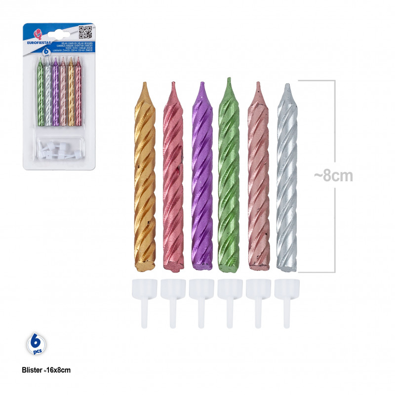 Velas multicolor para aniversários
