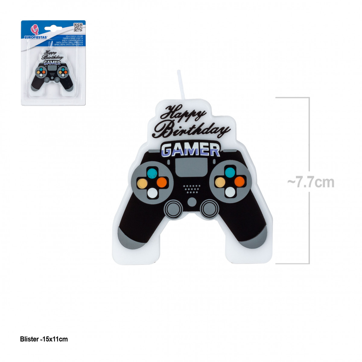 Vela de aniversário para gamer