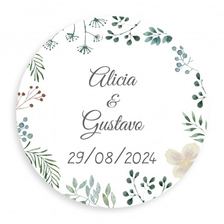 Vela em frasco de vidro com rolha de cortiça e etiqueta personalizada
