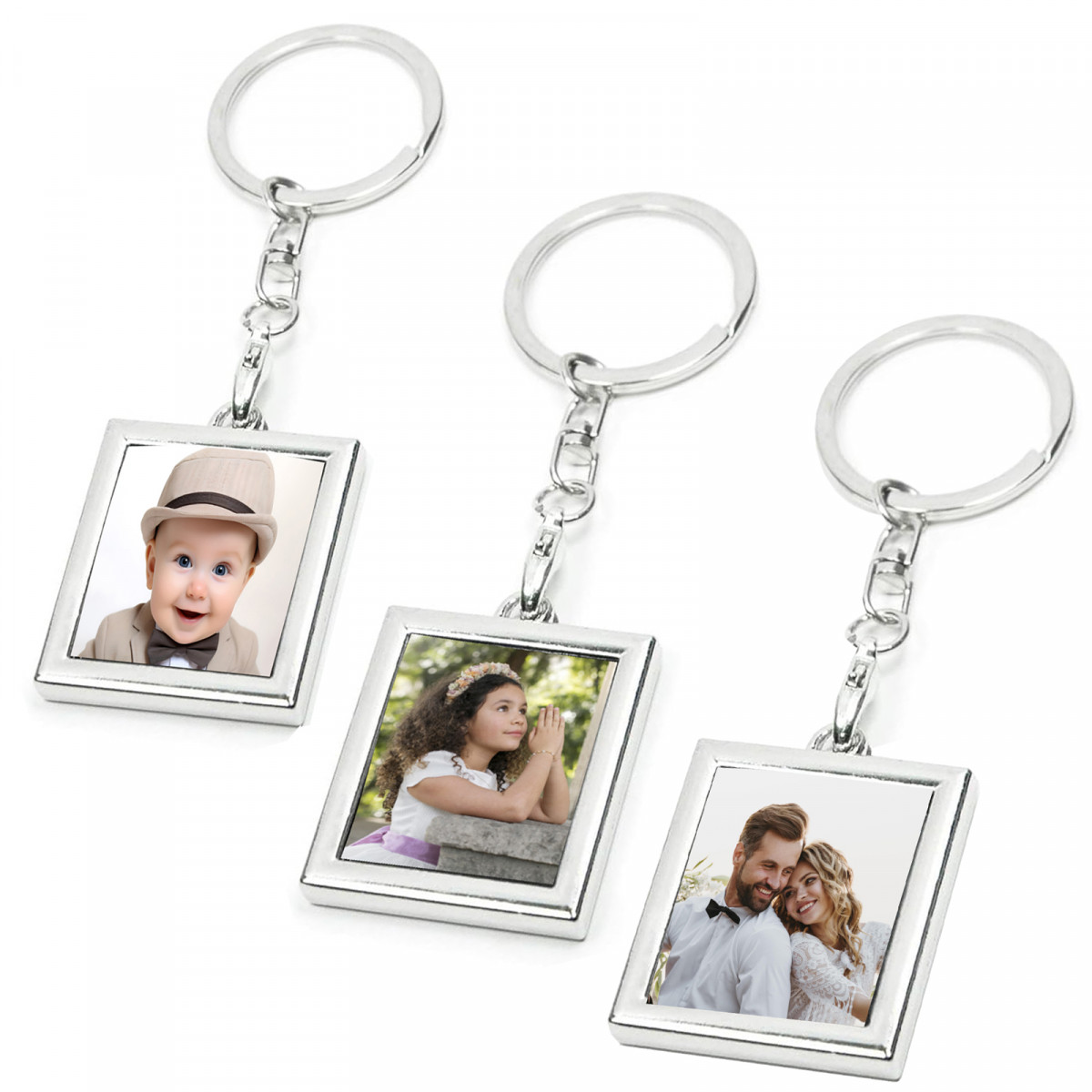 Chaveiro fotografia de forma retangular