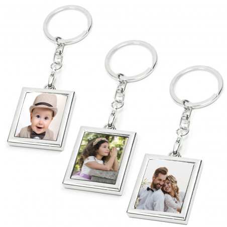 Chaveiro fotografia de forma retangular